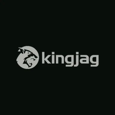 KingJag wordmark on a dark graphite blueprint card